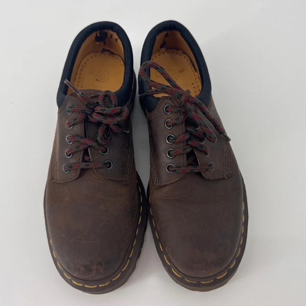Dr. Martens 8053 Mens Oxford 8 Brown Leather Padded Collar Lug Sole
